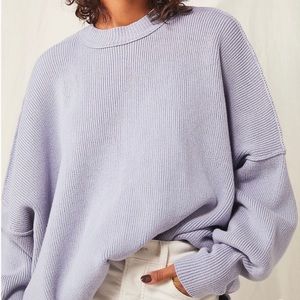 free people easy street tunic sweater in lavender